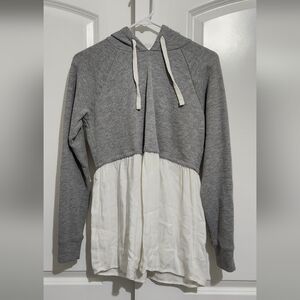 Motherhood Maternity Gray and White Sweater